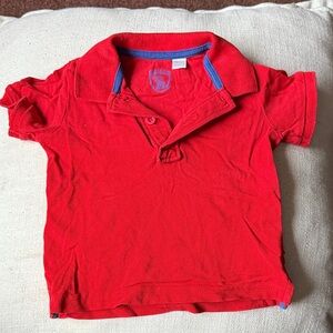 Chico's Red Kids Polo Shirt with Blue Trim